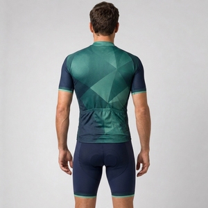 High Quality Light Weight <b>Cycling</b> Uniform Sets Plus Size Short Sleeves <b>Stand</b> Collar 100% Polyester Quick Dry Breathable All - Product Image 2