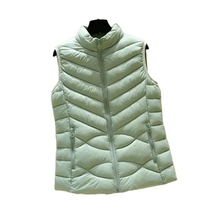 2024 Ultra léger femme canard hiver Bomber veste XL taille mince sans manches réversible polaire tissu imperméable coupe-vent chaud - Product Image 1