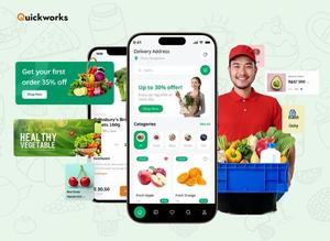 แอปพลิเคชัน Flutter สำหรับบริการส่งของชำ รองรับหลายภาษา โลโก้สั่งทำได้ ใช้งานได้กับ Linux/MAC/ รุ่นอินเทอร์เน็ตที่ใช้งานได้ มีสินค้าในสต็อก - Product Image 3