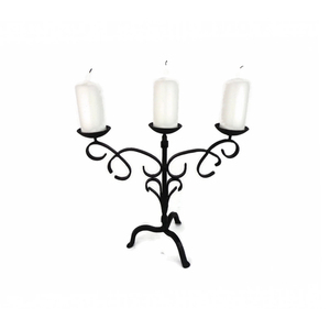 Standing Iron <b>Candelabra</b> 4 Arms Black Finish Wall Mounted Candle Holder Home Decoration Durable Metal <b>Candelabra</b> - Product Image 5