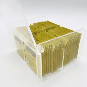 Soporte acrílico moderno para bolsas de té para caja de almacenamiento ecológica para armarios de despensa, encimeras, bolsas para bebidas, paquetes de azúcar - Product Image 5