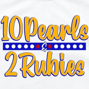 Sudadera con cuello redondo de 10 perlas y dos rubíes, color blanco, con letras griegas personalizadas, estilo casual, de manga larga, de forro polar - Product Image 6