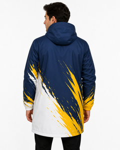 SALSTAR Parka con Capucha para Hombre, Manga Larga, Impermeable, Deportiva, con Estampado, Poliéster, Cierre de Cremallera, Logotipos Personalizados, Suministro de Fábrica - Product Image 4