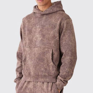 <b>Men's</b> Solid Hooded Tracksuit Full Sleeve Regular Fit 100% Cotton Fleece Breathable Autumn Casual 2 1 Design Side Pockets Elastic - Product Image 3