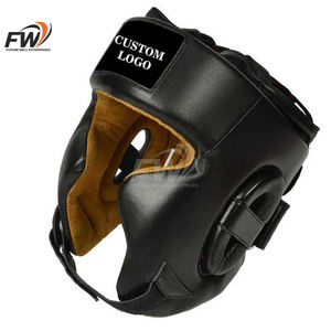 Casco de Boxeo Wesing Personalizado, Protector de Cabeza de Cuero Rojo para Entrenamiento, Casco de Boxeo de Material PU, Protector de Cabeza de Goma para Kick Boxing - Product Image 5