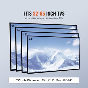 Supporto per TV girevole alto per 32-65 pollici tts regolabile in altezza portatile supporto da pavimento in vetro temperato per camera da letto soggiorno - Product Image 6
