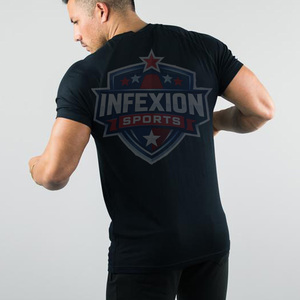<b>Men's</b> <b>Black</b> <b>Slim</b> <b>Fit</b> Short Sleeve T-<b>Shirt</b> O-Neck Quick Dry Knitted Sporty Style - Product Image 4
