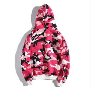 Personalizable ligero rojo blanco camuflaje Sudadera con capucha hombres Durable poliéster tejido invierno Streetwear propio atletismo al aire libre OEM - Product Image 3