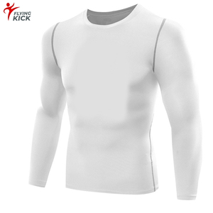 Camiseta Deportiva Personalizada para Hombre, Manga Larga, Compresión, Spandex/Poliéster, Tela de 240g, Secado Rápido, Transpirable, para Gimnasio y Entrenamiento - Product Image 1
