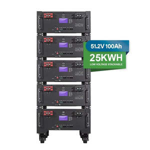 Batería de Litio Hierro Fosfato para Almacenamiento de Energía Doméstica HR 7KWH, 48V 51.2V 500Ah Apilable, 100Ah 200Ah, Negra, 80kg - Product Image 1