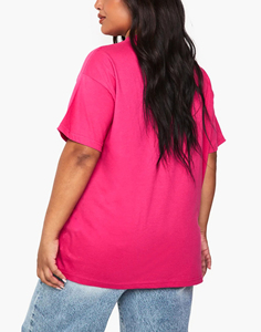 T-shirt ample pour femme en coton 100% de haute qualité, avec applications estivales, épaules tombantes, logo imprimé en 3D personnalisé, coupe lourde et carrée - Product Image 2