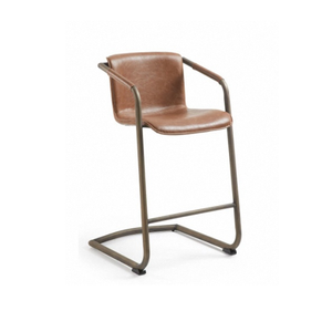 Silla de Comedor Moderna Tapizada con Asiento Acolchado de Tela y Patas de Metal, Cómoda para Restaurante, Cafetería, Hotel, Banquete - Product Image 1