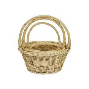 Set of 3 nestable round rattan <b>baskets</b> Handmade Storage <b>Basket</b> Wholesale eco-friendly Made in Viet Nam - Product Image 5