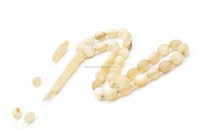 Perles de Tasbih en corne naturelle polie, faites à la main, islamiques, 33/100, design personnalisé, Misbaha, exportation mondiale traditionnelle turque Falak