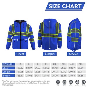 Winter Waterproof High Visibility Reflective Safety Clothes <b>Worker</b> Coat Uniform Traffic Coal Security Workwear Hi Vis <b>Jacket</b> - Product Image 2
