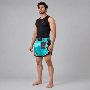 Durable Muay <b>Thai</b> <b>shorts</b> featuring reinforced seams comfortable fit and premium quality for regular martial arts practice - Product Image 3