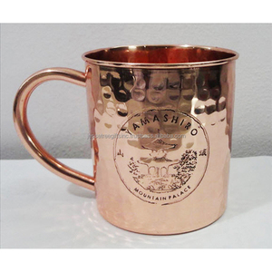 Copper Sheet Mule <b>Mug</b> With Hammered Design Copper Plating Finishing Round Shape Excellent Quality For Serving Wholesale Price - Product Image 2