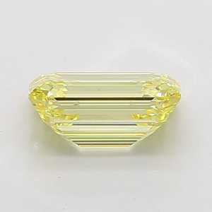 Diamant de laboratoire CVD de couleur jaune fantaisie, taille émeraude, certifié IGI, pureté VVS VS, excellente taille, pour joaillerie fine - Product Image 2