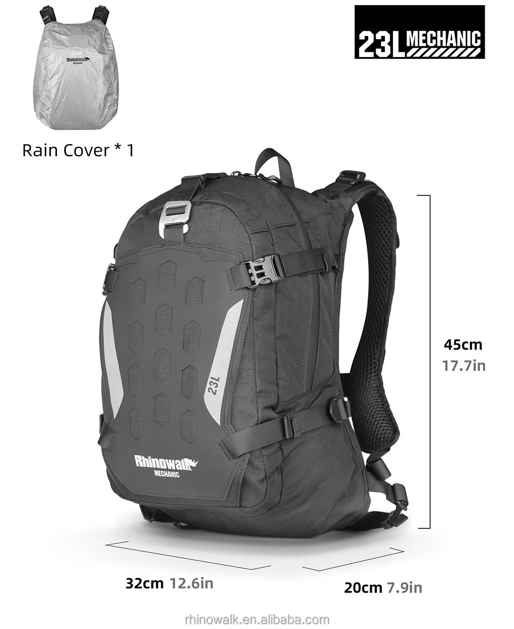 rhinowalk バイクリュック23L Rhinowalk 23L Magnetic Motorcycle Backpack - Durable Cycling