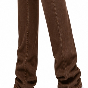 Jean en denim slim pour homme, taille classique, détail poche avant, style poche arrière, finition jambe nette, logo imprimé, idéal pour l'automne - Product Image 6