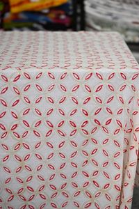 Mantel de Algodón con Estampado Artesanal, Moderno y Ecológico, Hecho a Mano en India, con Diseño Floral, Decoración para el Hogar y la Comedor, de Rajasthan - Product Image 4