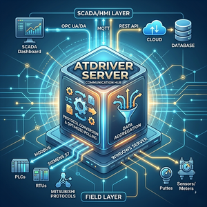 Passerelle de protocole industriel et acquisition de données - Pour l'écosystème ATSCADA connecté aux systèmes Mac/Linux/Windows |   Serveur ATDriver 5.0.0.1 - Product Image 1