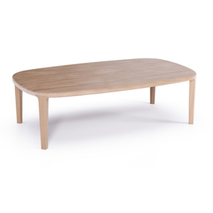 Mesa de Centro Tradicional de Madera Maciza Ecológica, Diseño Minimalista, Muebles para Sala de Estar, Forma Ovalada, Acabado Ligero, Duradera - Product Image 4