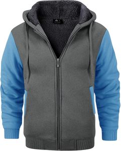 Mens green zip up hoodie soft fleece <b>jacket</b> casual warm sweatshirt with hood long sleeve comfortable everyday wear - Product Image 4
