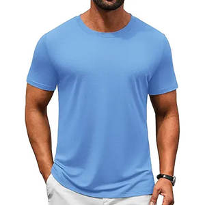 Camisetas de Hombre de Manga Corta con Cuello Redondo, Camisetas Casuales Clásicas Básicas, Camisetas Suaves y Cómodas para Uso Diario, Tejido Transpirable - Product Image 1