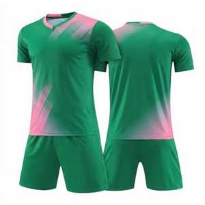 Conjunto de Camiseta de Fútbol para Hombre, Degradado Negro y Rosa, Manga Corta, Cuello en V, Absorbe la Humedad, Sublimada, Ropa Deportiva para Todas las Temporadas - Product Image 4