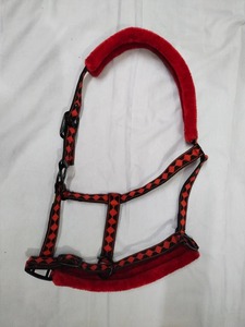 Harnais de cheval synthétique de haute qualité, couleur rouge, réglable, avec fourrure, disponible au prix direct usine - Product Image 6
