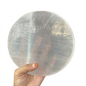 Placa de Carga de Cristal de Selenita Natural Tallada de 6 Pulgadas, Base para Decoración del Hogar, Energía Curativa Reiki, Ecológica - Product Image 1