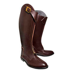 Botas de Montar Altas para Hombre de Cuero Marrón Original de Alta Calidad, Hechas a Mano con Cierre de Cremallera y Hebilla Ajustable - Product Image 6