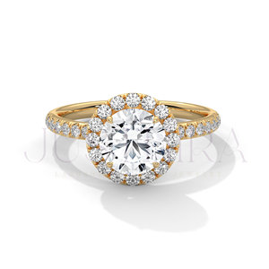 Elegant Design 14k Rose Gold Plating Engagement <b>Ring</b> Classic Proposal <b>Ring</b> With Round Cut Moissanite Diamond Wedding Jewelry - Product Image 3
