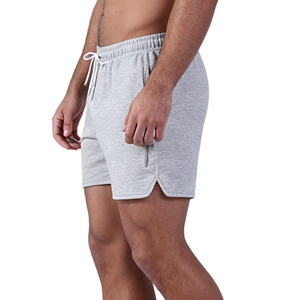 Shorts de bain noirs unis pour hommes, taille mi-haute, cordon de serrage, séchage rapide, décontractés, en polyester/nylon tricoté 220g - Product Image 5
