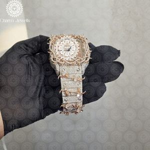 Montre de luxe pour femme Charm_Jewells en acier inoxydable, boîtier rond 30 mm, quartz analogique, bracelet en cristal de saphir et diamants, tendance - Product Image 2