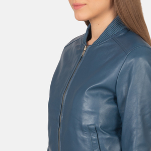 Chaqueta de Motocicleta Acolchada de Cuero Genuino para Mujer, Cuello Alto, Resistente al Viento, Impermeable, Transpirable, Invierno, Manga Larga, Cierre de Cremallera 2026 - Product Image 6