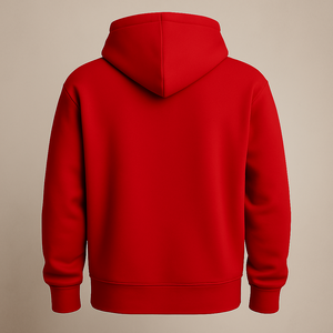 Sudadera con Capucha Roja para Hombre, Tejida, Impermeable, Antiencogimiento, con Cierre y Diseño Gráfico LATITUDE en las Mangas - Product Image 3