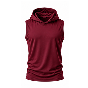 <b>Men</b> <b>Sleeveless</b> Hoodie French Terry Cotton Workout Sports Apparel Private Label Manufacturer Wholesale Factory Direct Hoodies - Product Image 6