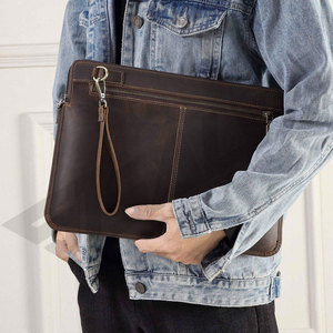 Funda para Portátil de Cuero Genuino SALVA LEATHER, Hecha a Mano, Correa Ajustable, Cierre Personalizado, Bolso Casual Multifuncional - Product Image 6