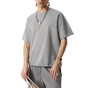 ACID WASH SUN FADE haute qualité nouvelle mode ensembles courts pour hommes bas prix t-shirt et short hommes 2 pièces ensemble court personnalisé - Product Image 5