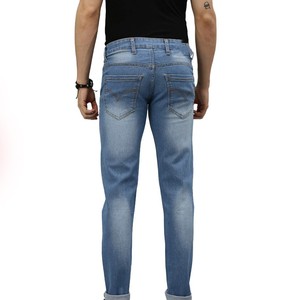 Service OEM, jeans pour hommes de haute qualité, vente en gros, design personnalisé, prix bas, jeans en denim à motif uni - Product Image 3