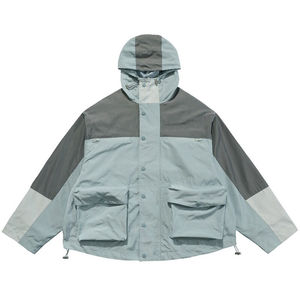 Chaqueta Safari Color Block para Hombre, Abrigo Utilitario de Lona Extra Grande con Bolsillos, Ropa de Otoño para Exteriores - Product Image 2