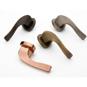 Solid Brass Door <b>Handle</b> Set with Mortise <b>Lock</b> for Interior Use | Designer Lever <b>Handles</b> in Antique, Black,Gold & Graphite Finish - Product Image 1