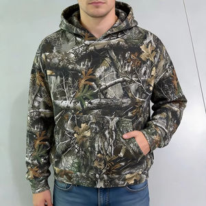 Sudadera con capucha de algodón personalizada, extragrande, estilo vintage, con estampado de jungla, con cremallera, para invierno, pesada, para caza, estilo boxy, camuflaje, para hombre - Product Image 4