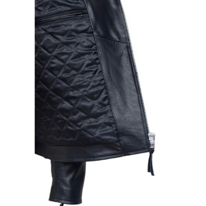 Chaqueta de cuero genuino de vaca 100% personalizada con bandera del Reino Unido para hombre, chaqueta de cuero para motocicleta con bandera británica BRANDO, cremallera cruzada YKK - Product Image 5