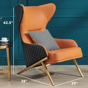 Nordic Luxe Modern Lounge Recliner Set con otomana para sala de estar y salón de hotel 45kg por Uber Decor - Product Image 1