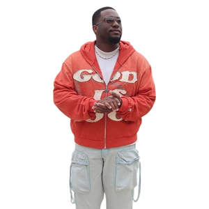 Sudaderas con Capucha de Alta Calidad con Apliques Bordados, Cierre de Cremallera, Estilo Urbano, Vintage, Lavado Desgastado, Tela de Felpa Francesa, Ropa Personalizada - Product Image 5