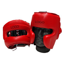 Protector de Cabeza para Boxeo Deportivo de Alta Calidad, Ecológico, Transpirable, de Cuero Vacuno Ligero, con Cierre de Gancho y Bucle, Personalizable