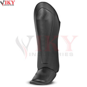 Protectores de Espinilla y Empeine de Doble Correa, Color Negro, Calidad Premium, para una Protección Óptima en Artes Marciales, Kickboxing y Sparring - Product Image 3